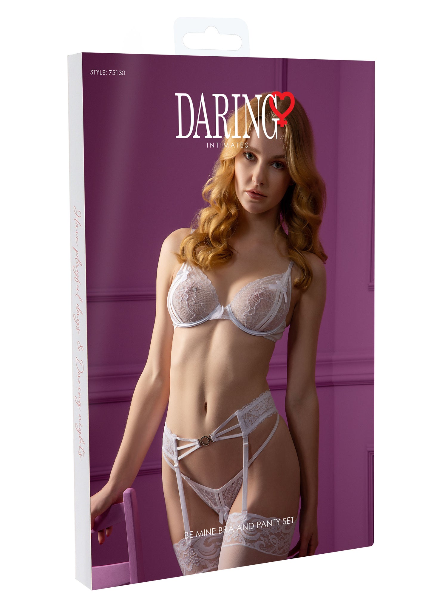 Completino intimo bianco Be Mine Bra and Panty Set