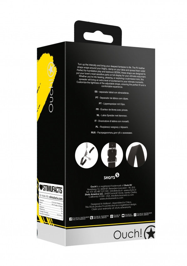 Divaricatore vaginale con morsetti Labia Spreader with Clamps Black