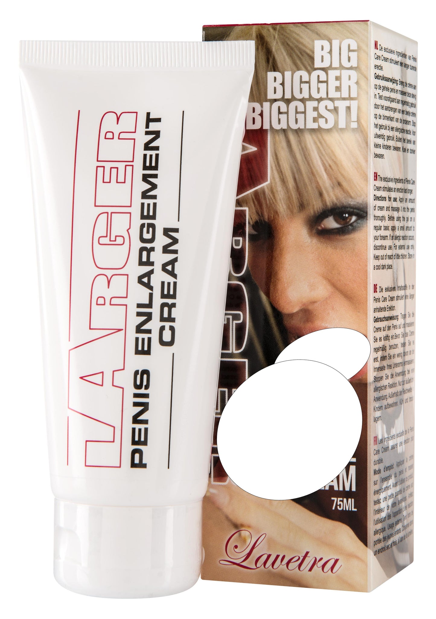 Larger Lavetra 75ml crema per pene contro eiaculazione precoce