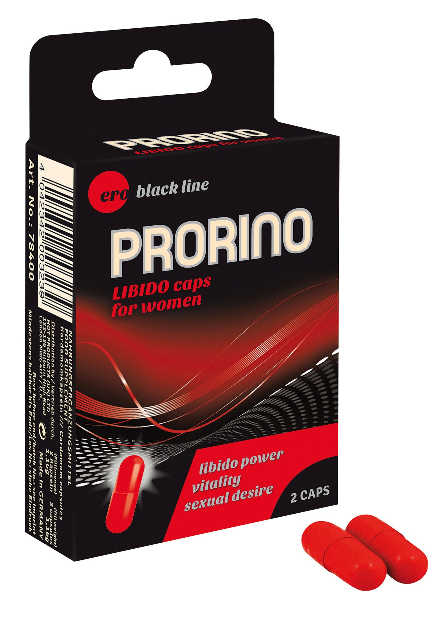 Pastiglie stimolanti femminili Prorino Libido Caps her 2pcs
