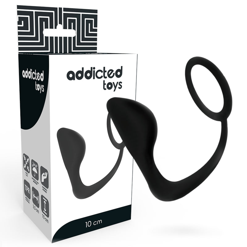 Plug anale con anello per pene Addicted Toys