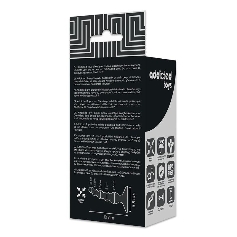 Plug sessuale anale con ventosa nero Addicted Toys