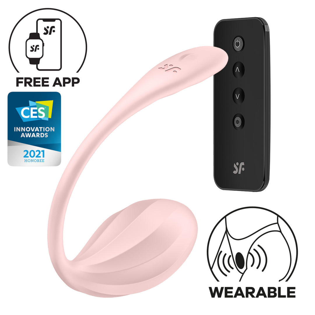 Ribbed Petal Connect App - Vibratore di coppia - Rose