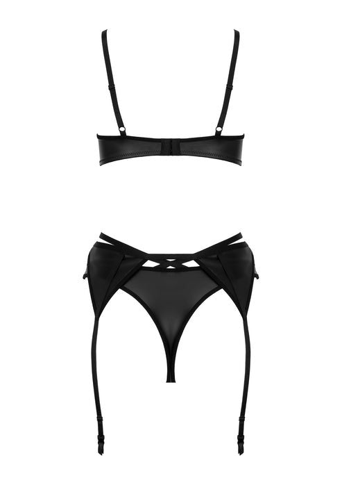 Set intimo erotico in simil pelle set 3 pz kotek