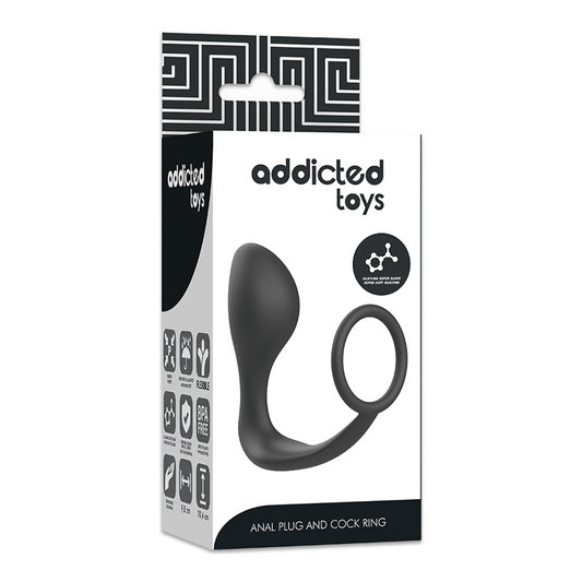 Addicted Toys - Plug Anale Con Anello in Silicone Nero