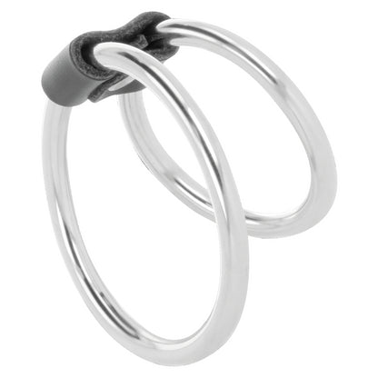 Anello doppio per pene in metallo metallic cock ring darkeness