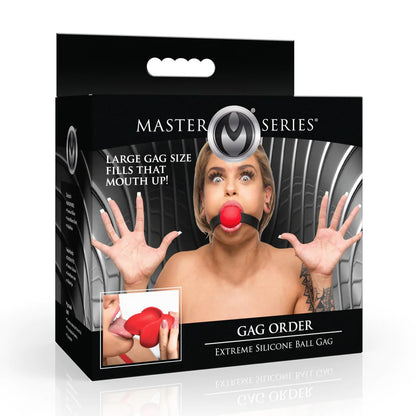 Ball gag large size regolabile accessorio in silicone bdsm Master series