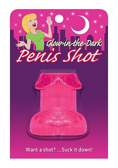 Bicchiere Glow in the Dark Penis Shot Pink