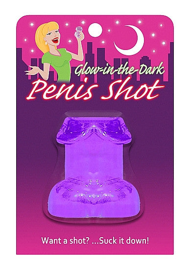 Bicchiere Glow in the Dark Penis Shot Purple