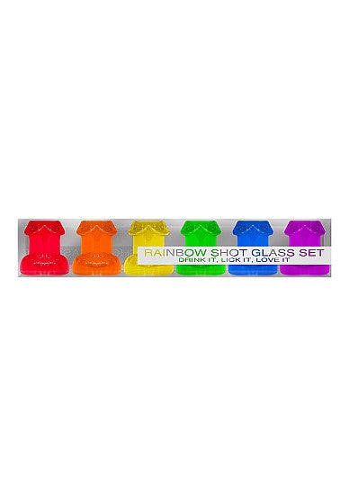 Bicchieri Rainbow Shot Glass Set 6 pz