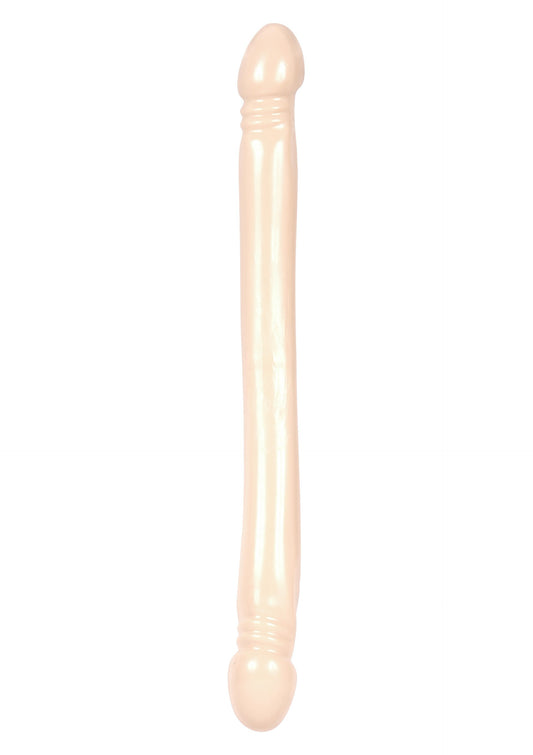 Dildo Doppio fallo header veined 18 white