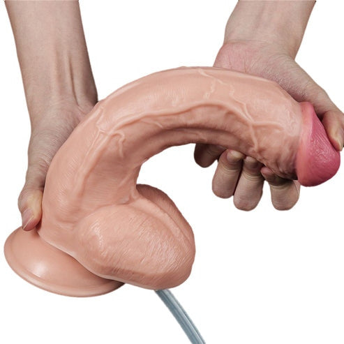 Dildo extreme xxl scquirtante flessibile con testicoli lovetoy