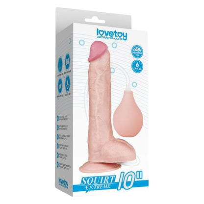 Dildo extreme xxl scquirtante flessibile con testicoli lovetoy