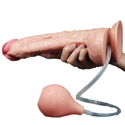 Dildo extreme xxl scquirtante flessibile con testicoli lovetoy