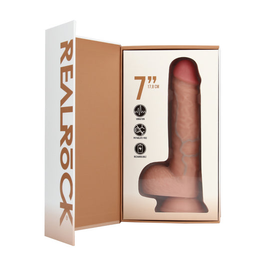 Dildo realistico vibrante ricaricabile con ventosa RealRock