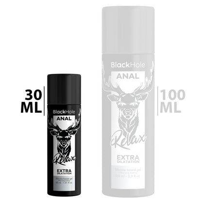 Gel intimo al silicone dilatatore anale 30 ml black hole