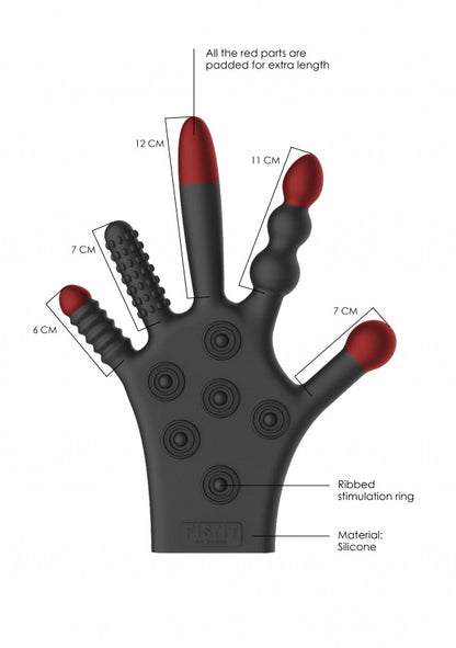 Guanto stimolante in silicone Silicone Stimulation Glove Black