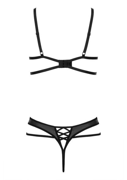 Intimo donna set 2 pz reggisseno con ferretto e tanga sexy kotek