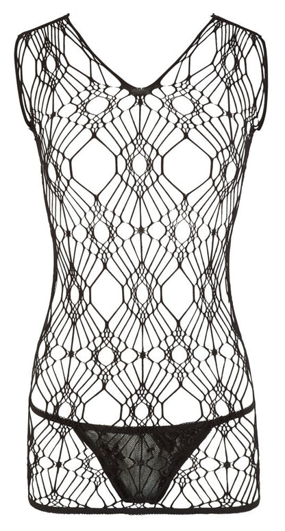 intimo sexy mini abito donna aderente nero a rete lingerie hot trasparente