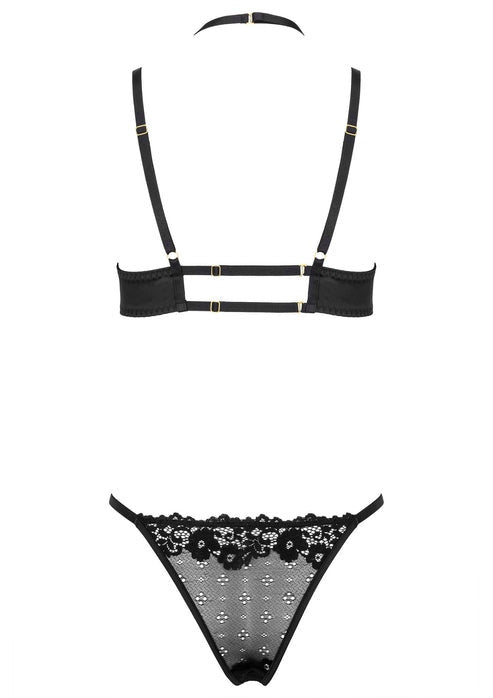 Lingerie erotica per lei set 2 pz reggeiseno e perizoma in pizzo kotek