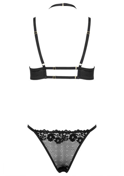 Lingerie erotica per lei set 2 pz reggeiseno e perizoma in pizzo kotek