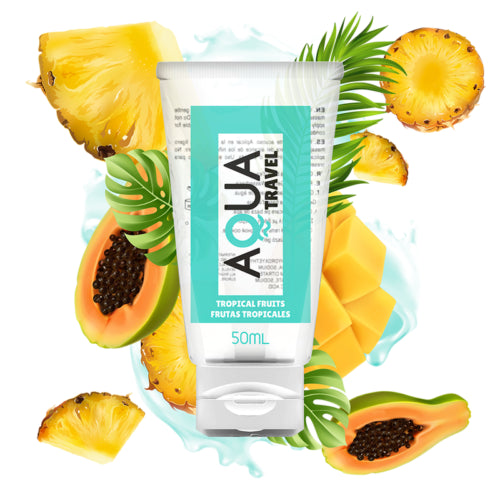Lubrificante intimo AQUA TRAVEL FLAVOUR FRUTTA TROPICALE 50 ML
