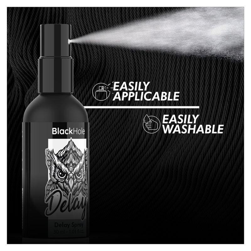 Lubrificante sparay ritardante a base d'acqua 30 ml Black Hole