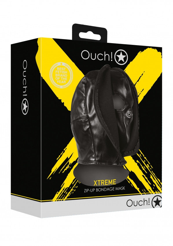 Maschera bondage con cerniera Zip-up Bondage Mask Black