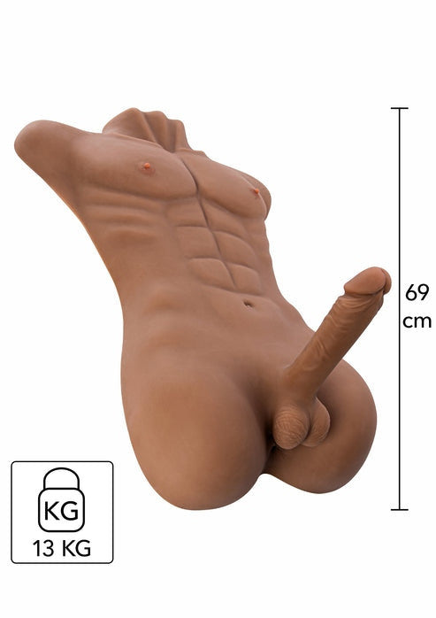 Masturbatore busto realistico con dildo e ano penetrabile dude,fuck me