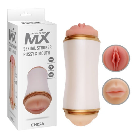 Masturbatore con vagina e bocca realistica sexual stroker chisa novelties
