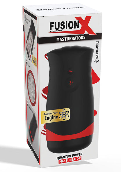 Masturbatore per pene vibrante ricaricabile Fusion X Quantum Hidden Desire