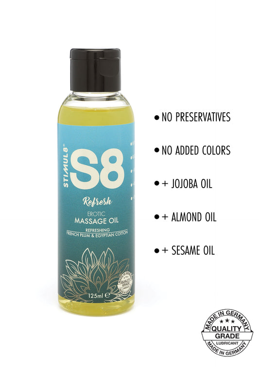 olio per massaggi sensuale erotico s8 125 ml refresh