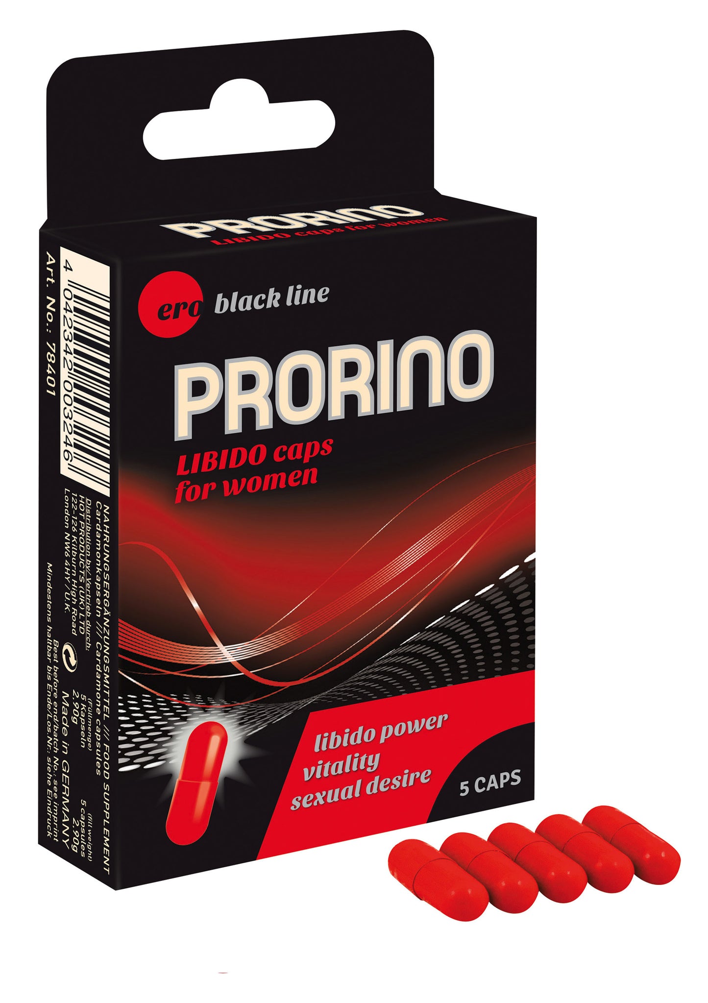 Pastiglie stimolanti femminili Prorino Libido Caps her 5pcs