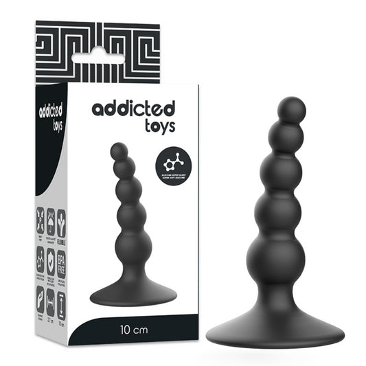 Plug sessuale anale con ventosa nero Addicted Toys