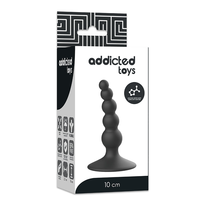 Plug sessuale anale con ventosa nero Addicted Toys