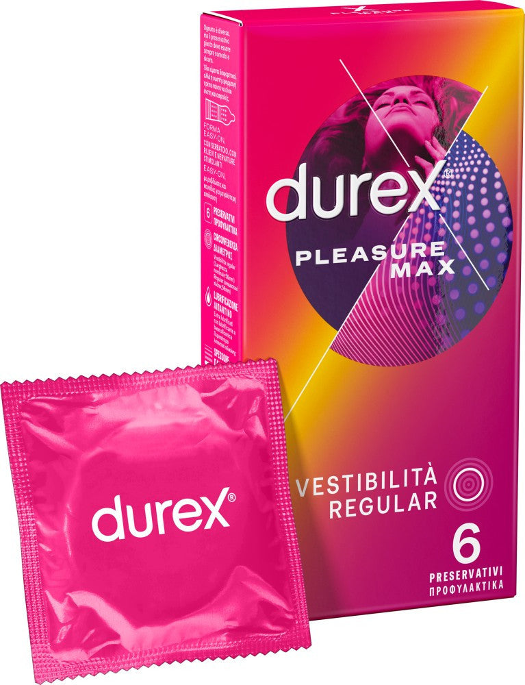 Preservativi DUREX PLEASURE MAX 6 PEZZI