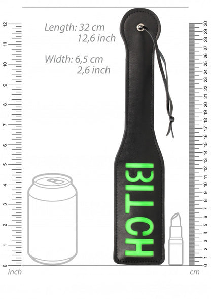 Sculacciatore "Bitch'' Paddle Glow in the Dark