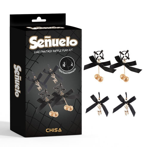 set pinze per capezzoli regolabili costrittivo fetish chisa novelties