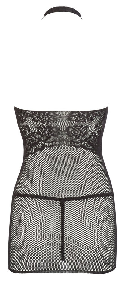 Sexy mini abito a rete intimo donna aderente trasparente senza maniche