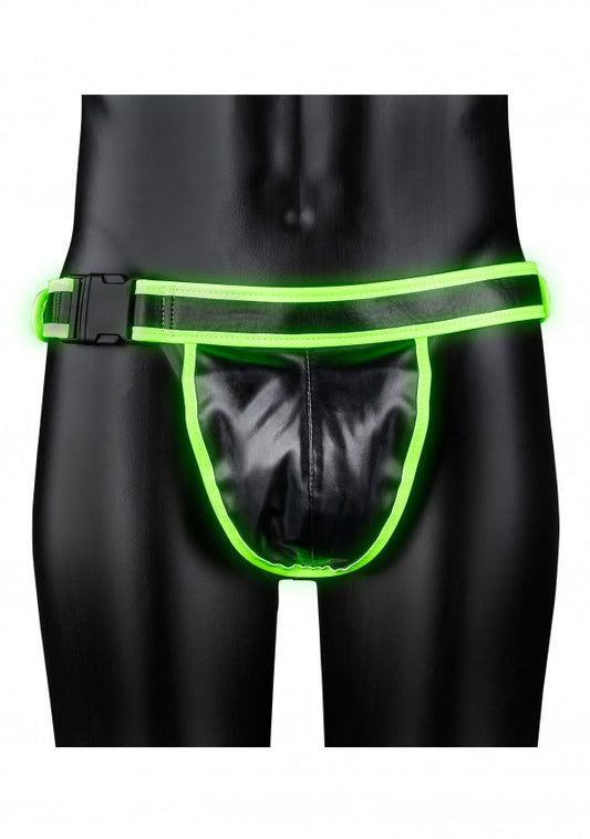 Sospensorio Buckle Jock Strap - GitD - Neon Green/Black