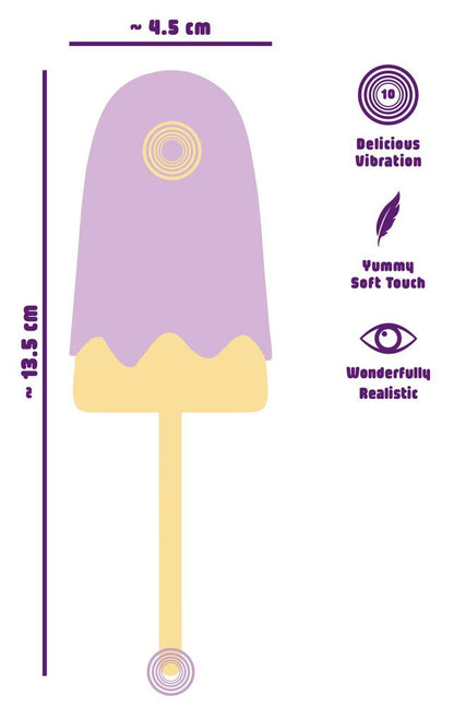 Vibratore a forma di ghiacciolo ricaricabile in silicone you2Toys