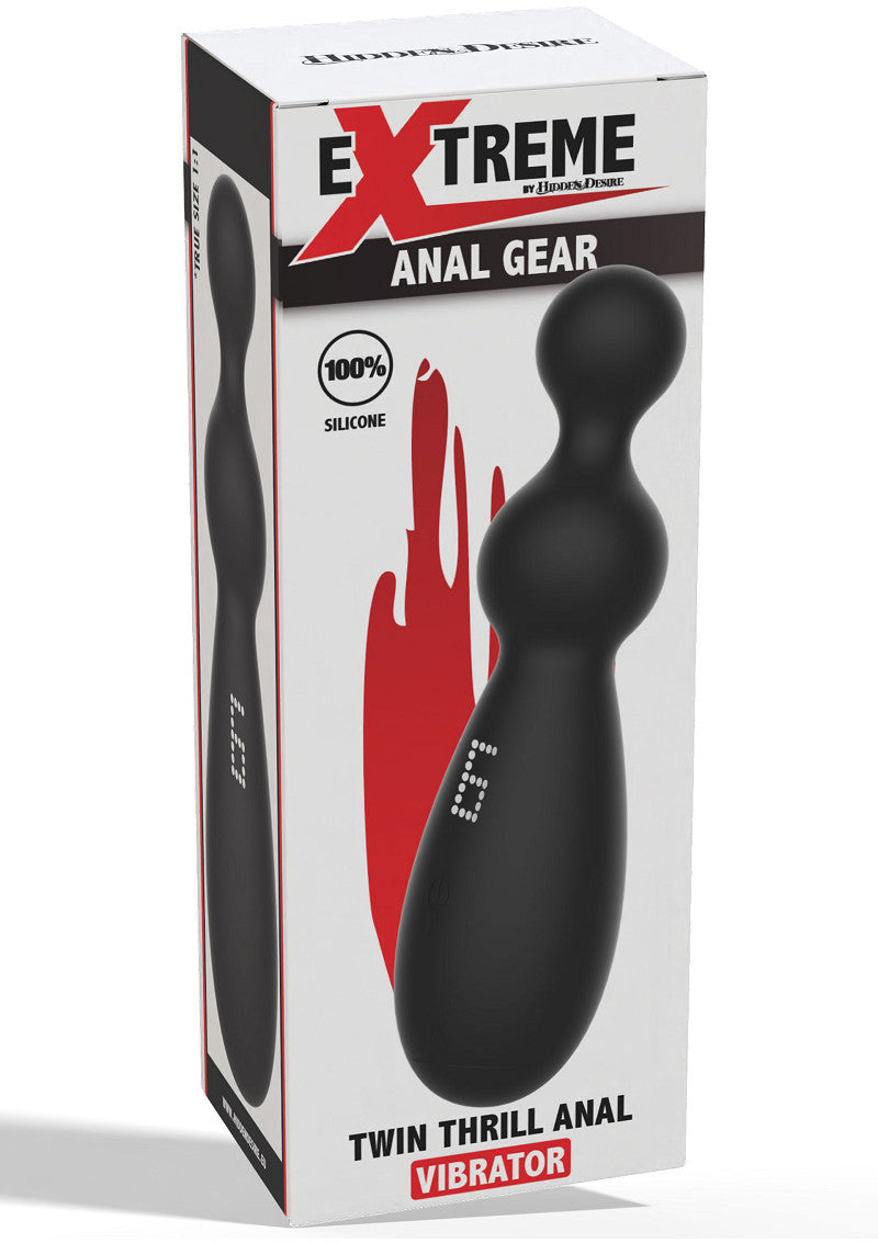 Vibratore anale in silicone Twin Thrill Extreme Hidden Desire