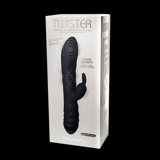 Vibratore vaginale rabbit twister black